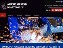 Tablet Screenshot of americansandblastingfl.com